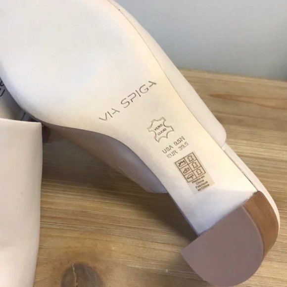 VIA SPIGA Women's WYNOLA Peep Toe Slide Mule Sandals - Picture 8 of 9